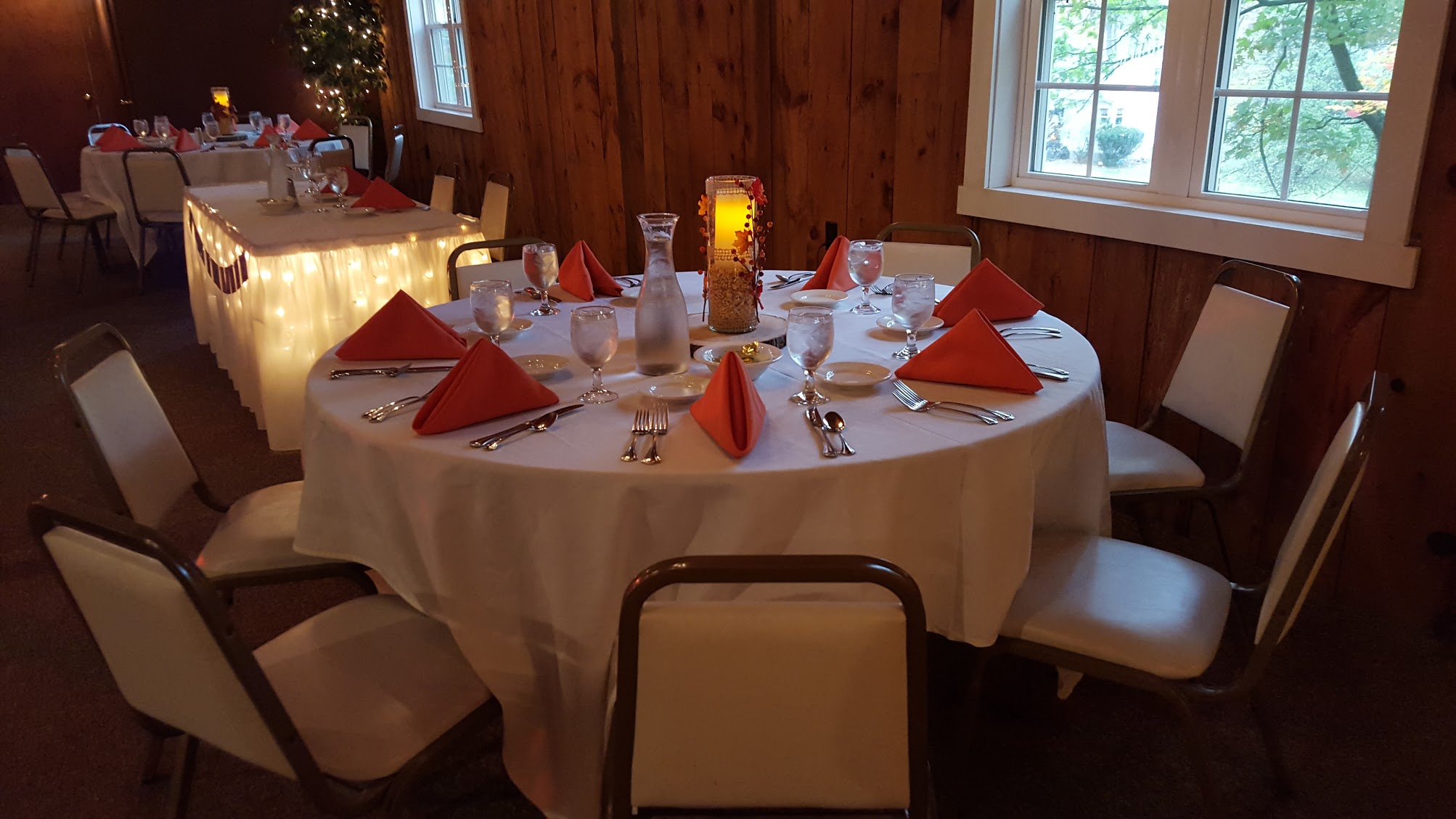 Table at wedding reception