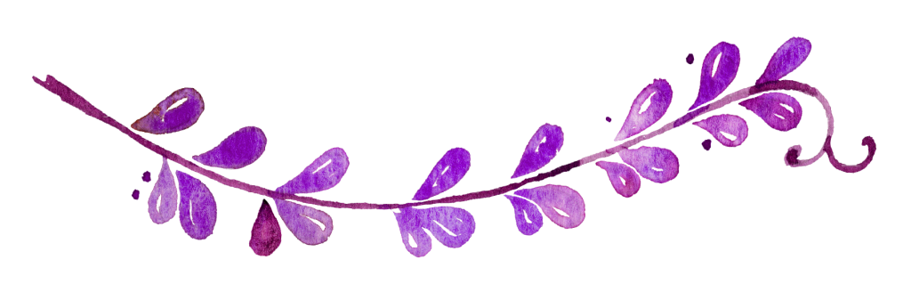 Purple floral vine divider
